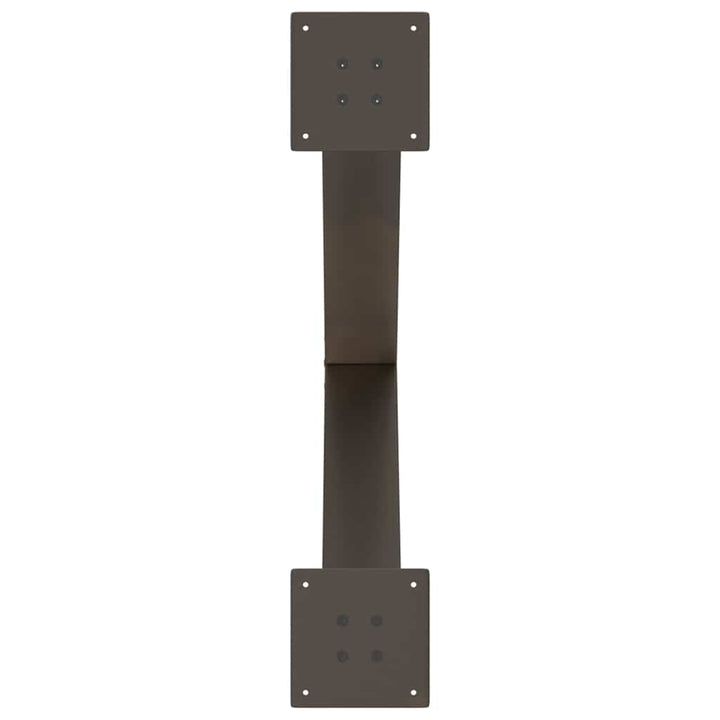 spisebordsben X-formet 2 stk. naturstål 80x(72-73) cm stål