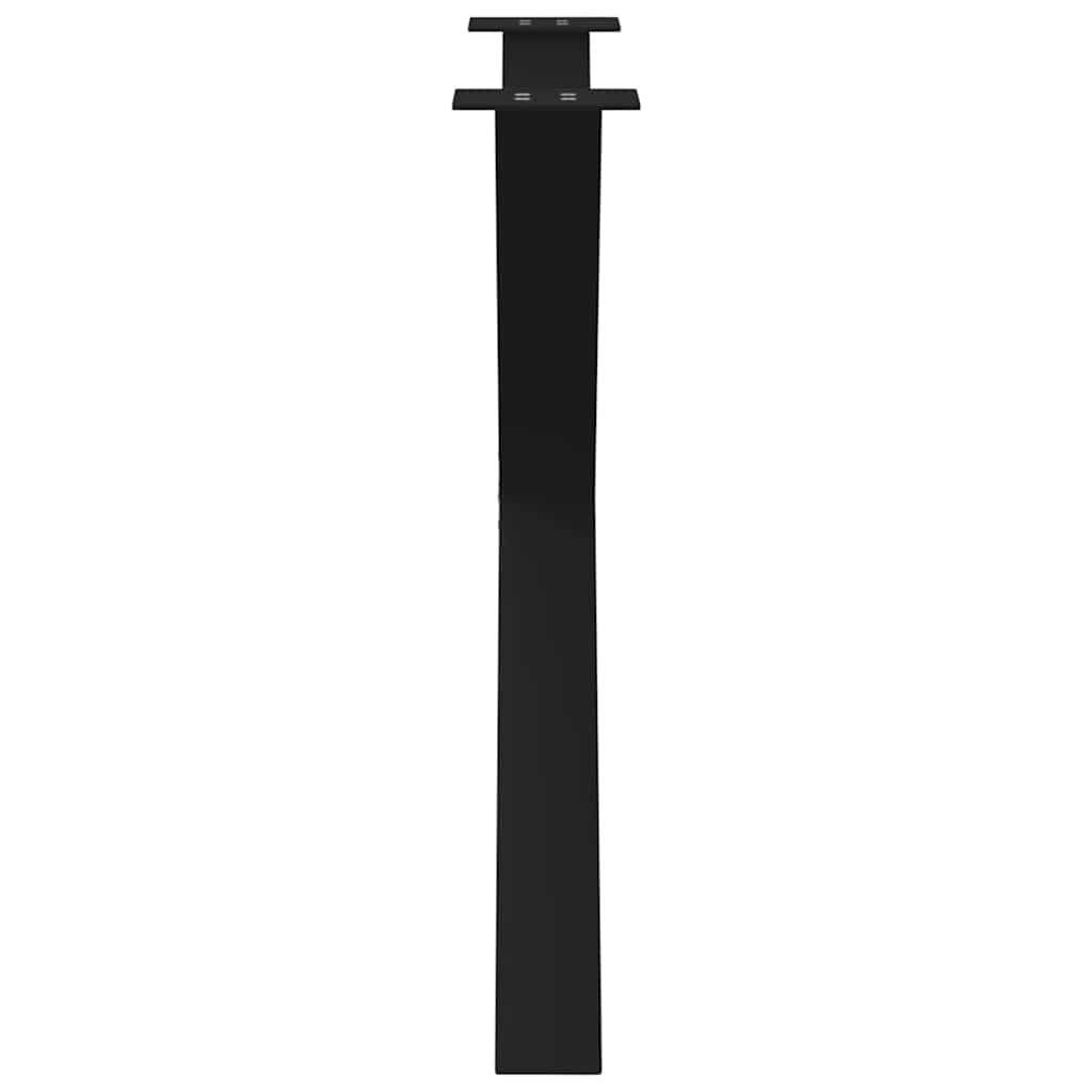 spisebordsben X-formet 2 stk. sort 90 x (72-73) cm stål