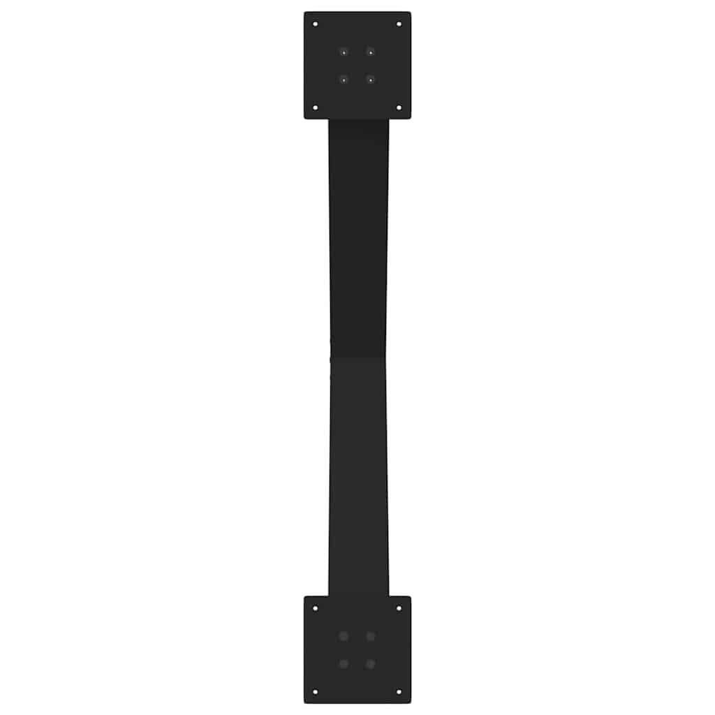 spisebordsben X-formet 2 stk. sort 90 x (72-73) cm stål