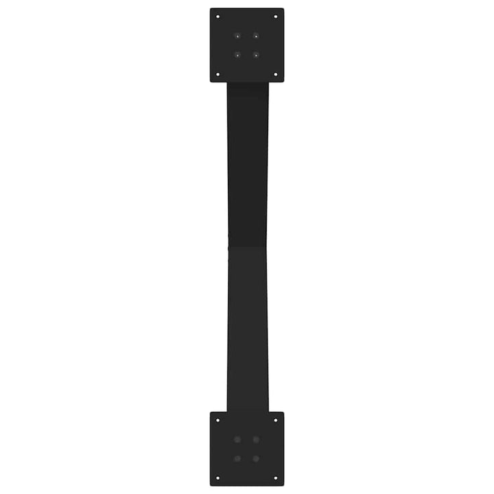spisebordsben X-formet 2 stk. sort 90 x (72-73) cm stål