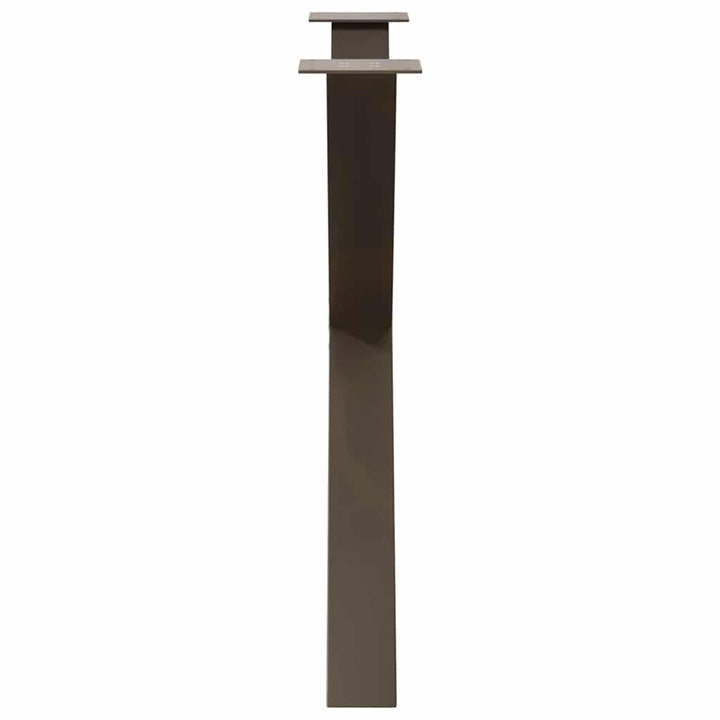 spisebordsben X-formet 2 stk. naturstål 90x(72-73) cm stål