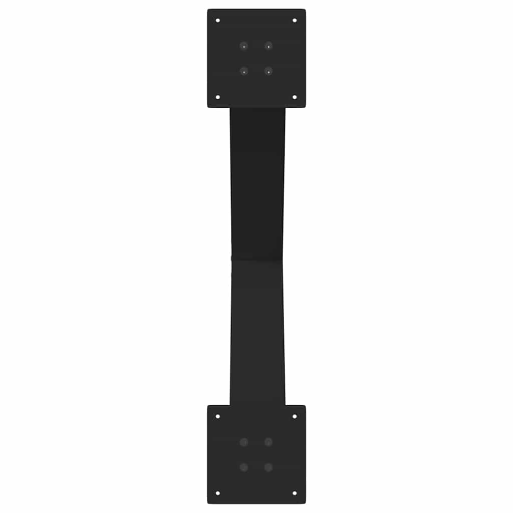 spisebordsben X-formet 3 stk. sort 70 x (72-73) cm stål