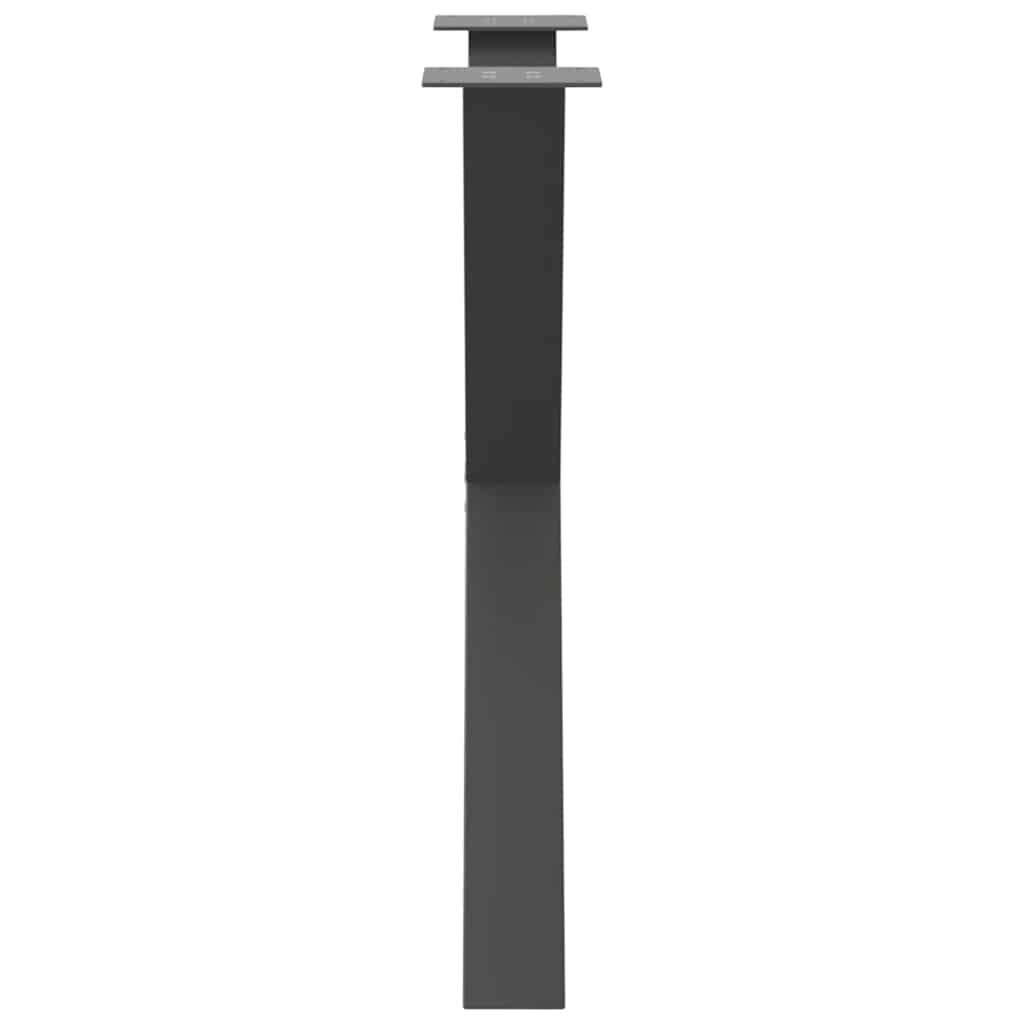 spisebordsben X-formet 3 stk. antracit 70 x (72-73) cm stål
