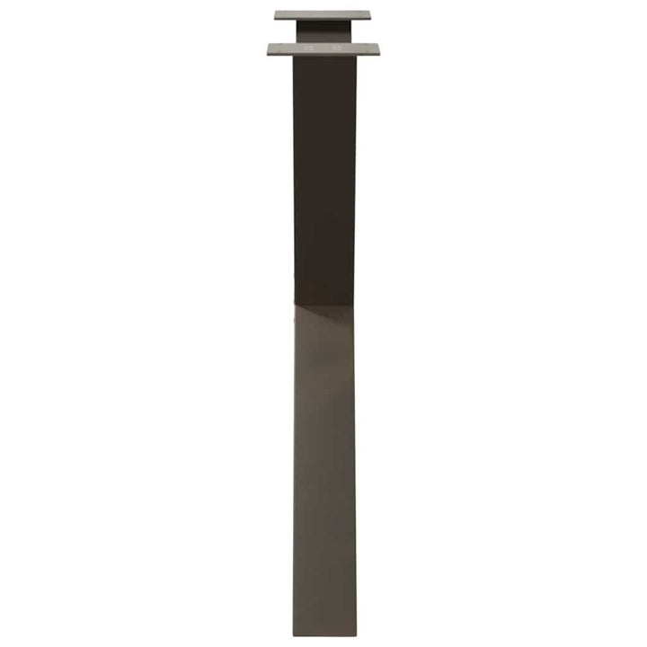 spisebordsben X-formet 3 stk. naturstål 70x(72-73) cm stål