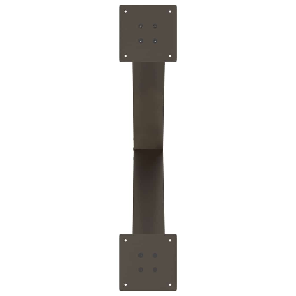 spisebordsben X-formet 3 stk. naturstål 70x(72-73) cm stål