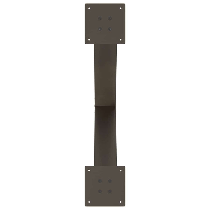 spisebordsben X-formet 3 stk. naturstål 70x(72-73) cm stål