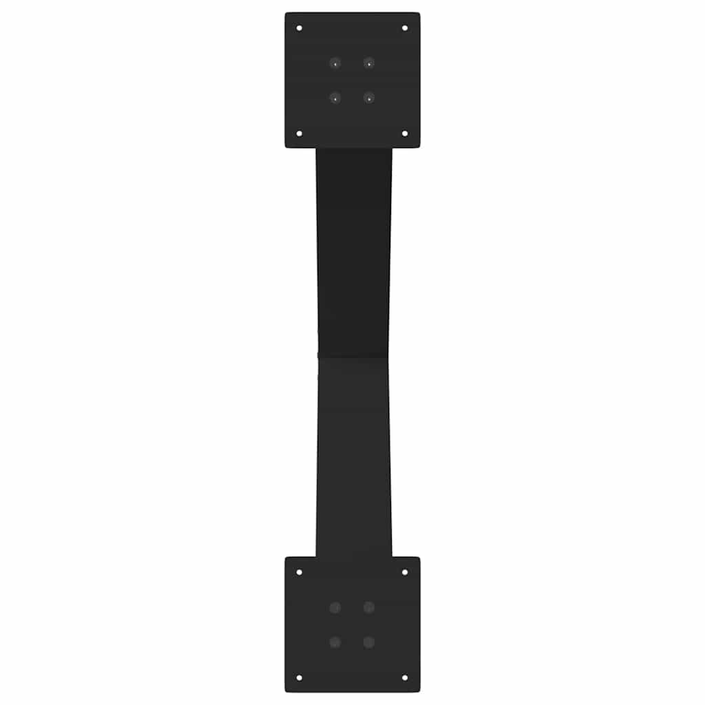 spisebordsben X-formet 3 stk. sort 80 x (72-73) cm stål