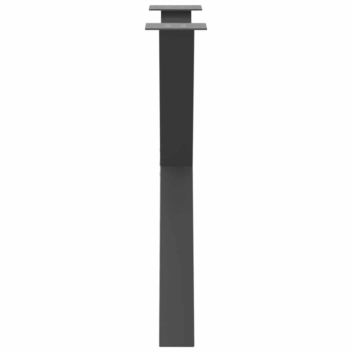 spisebordsben X-formet 3 stk. antracit 80x(72-73) cm stål