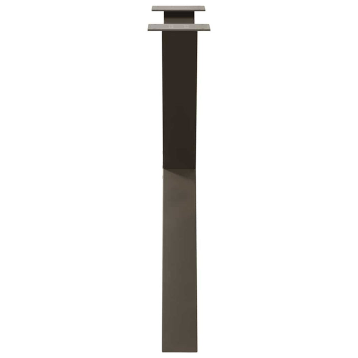 spisebordsben X-formet 3 stk. naturstål 80x(72-73) cm stål
