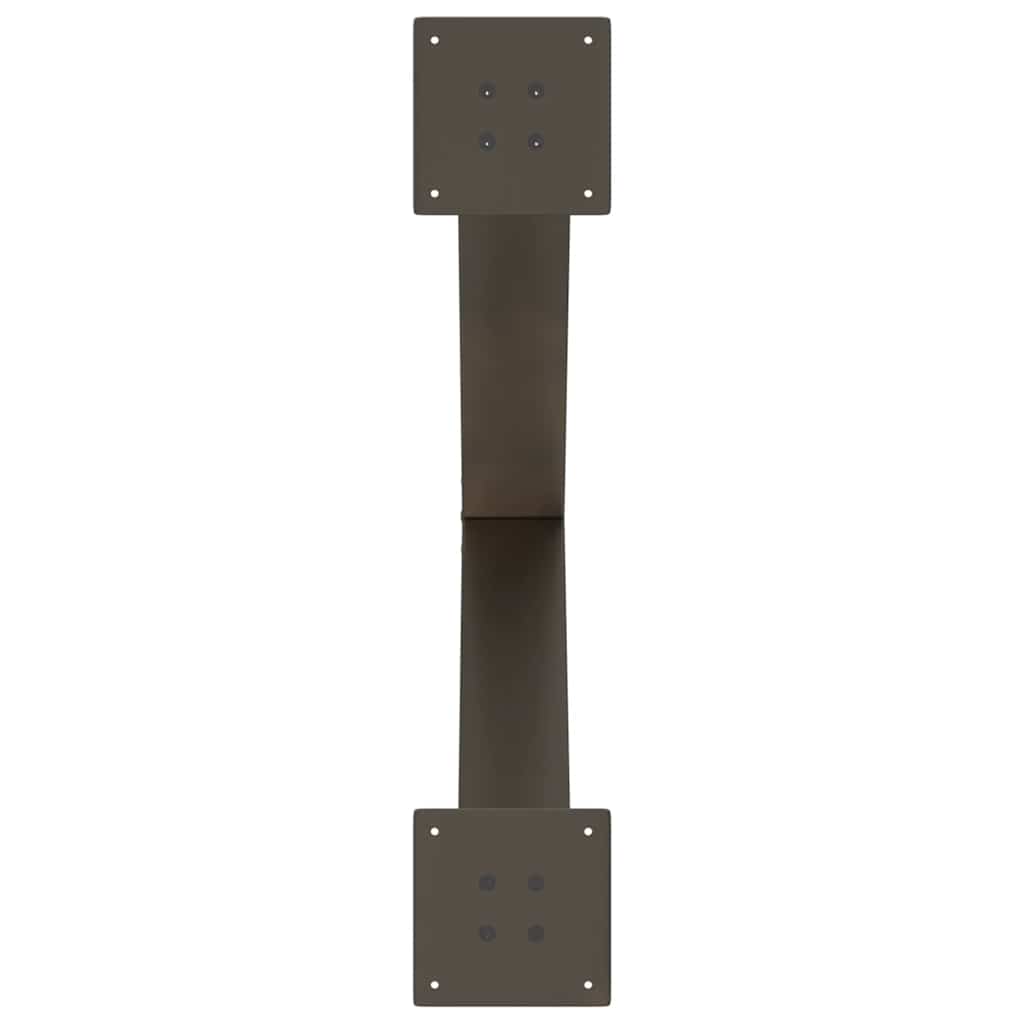 spisebordsben X-formet 3 stk. naturstål 80x(72-73) cm stål