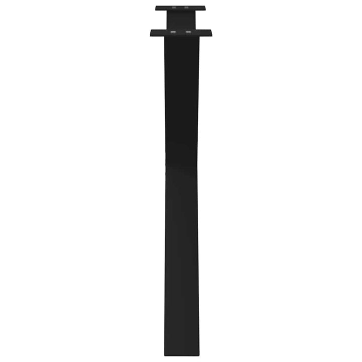 spisebordsben X-formet 3 stk. sort 90 x (72-73) cm stål