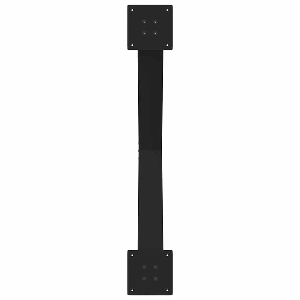 spisebordsben X-formet 3 stk. sort 90 x (72-73) cm stål