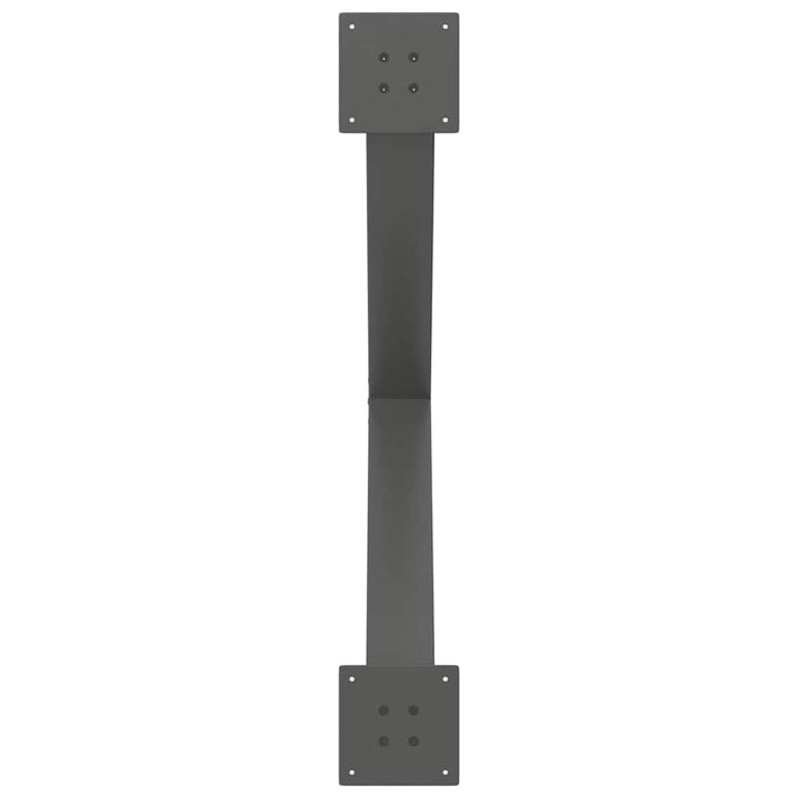 spisebordsben X-formet 3 stk. antracit 90x(72-73) cm stål