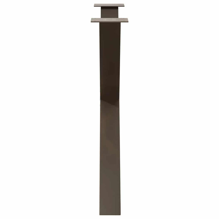 spisebordsben X-formet 3 stk. naturstål 90x(72-73) cm stål