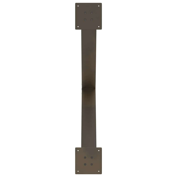 spisebordsben X-formet 3 stk. naturstål 90x(72-73) cm stål