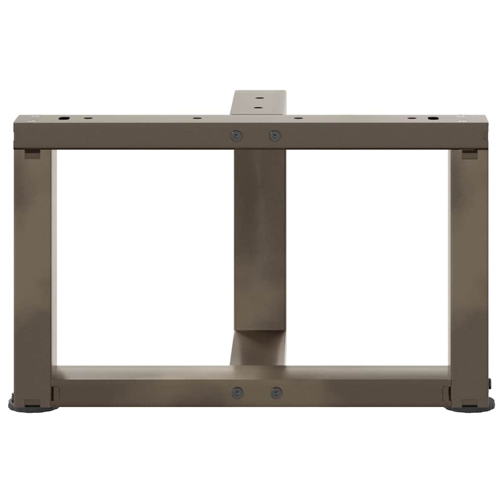 sofabordben T-formet 2 stk. naturstål 40x25x(30-31) cm stål