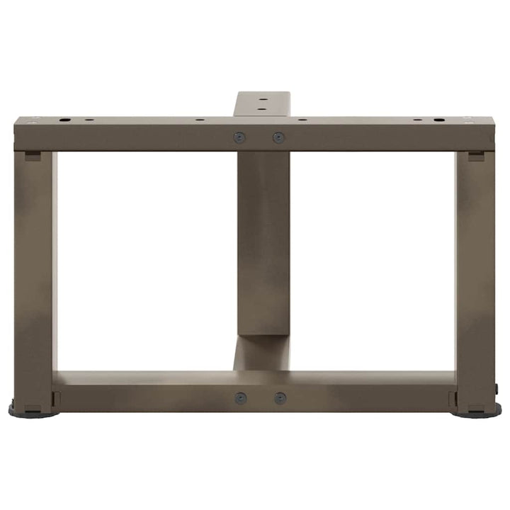 sofabordben T-formet 2 stk. naturstål 40x25x(30-31) cm stål