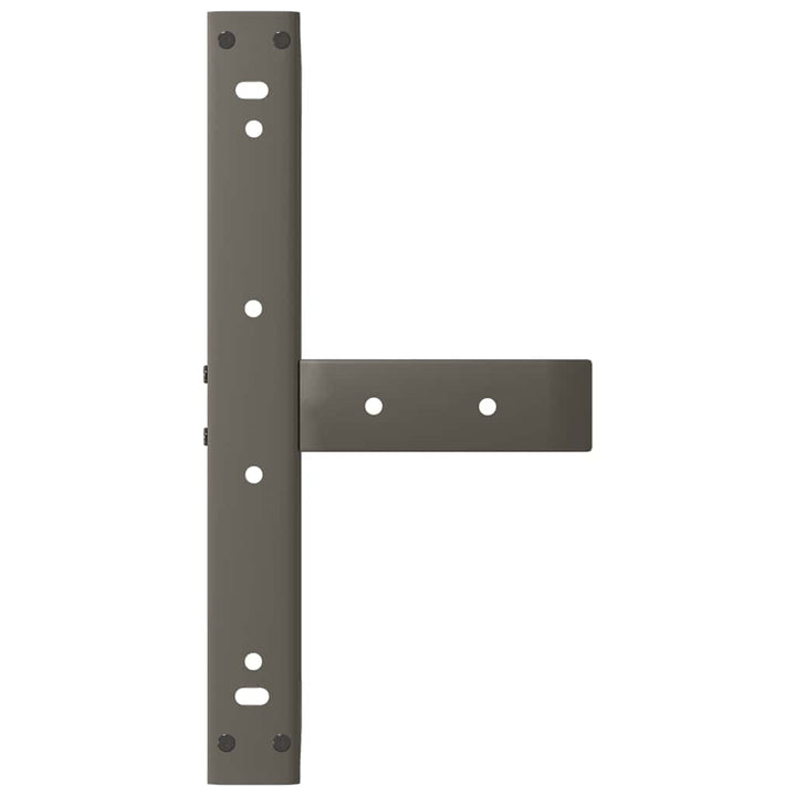 sofabordben T-formet 2 stk. naturstål 40x25x(30-31) cm stål