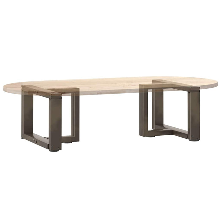 sofabordben T-formet 2 stk. naturstål 40x25x(30-31) cm stål