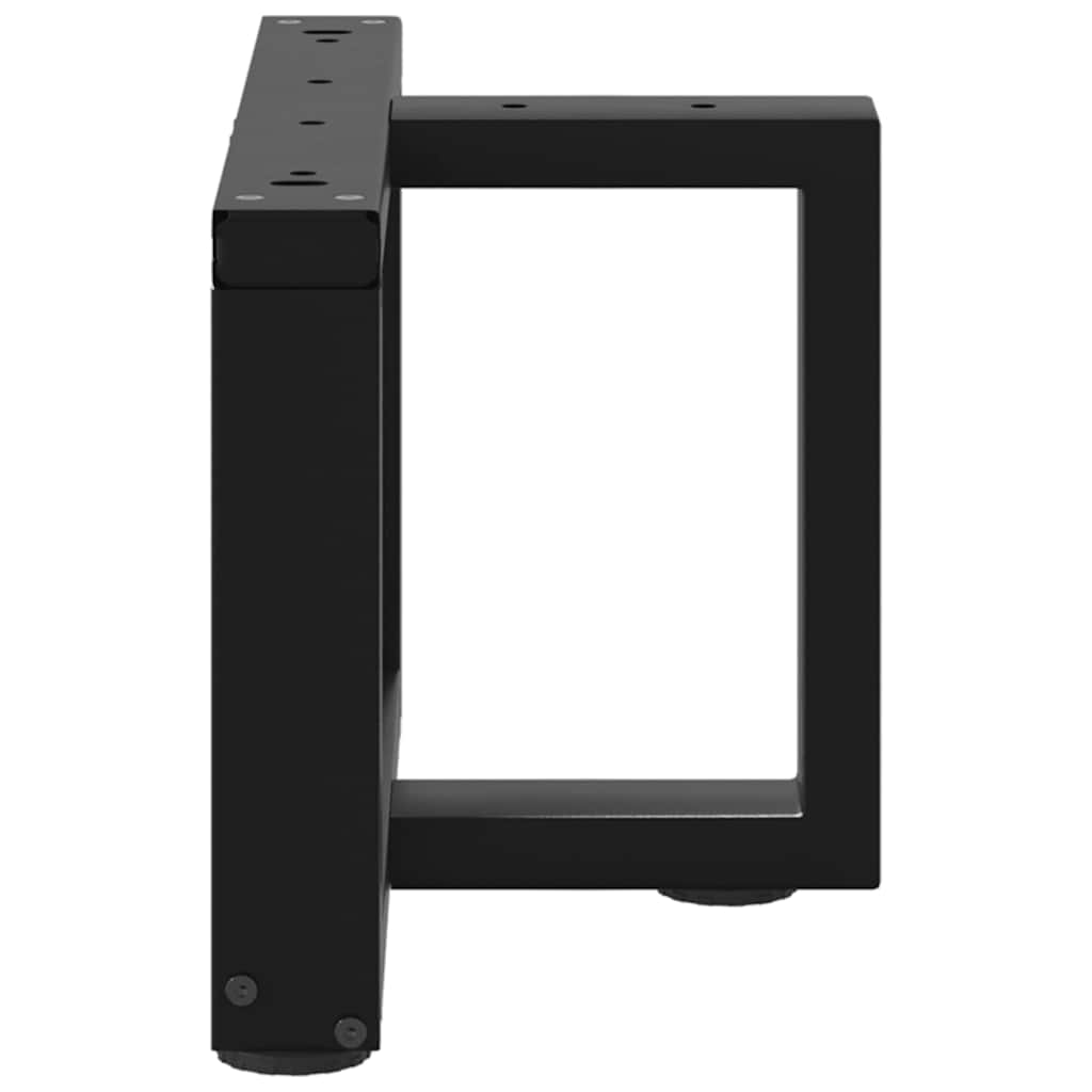 sofabordben T-formet 2 stk 50x25x(30-31) cm stål sort