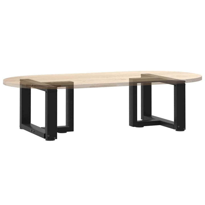 sofabordben T-formet 2 stk 50x25x(30-31) cm stål sort