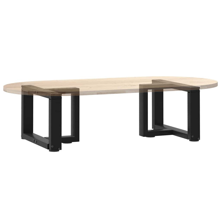 sofabordben T-formet 2 stk 50x25x(30-31) cm stål sort