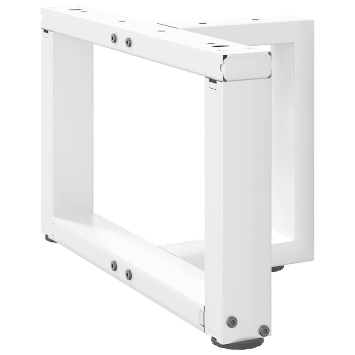 sofabordben T-formet 2 stk 50x25x(30-31) cm stål hvid