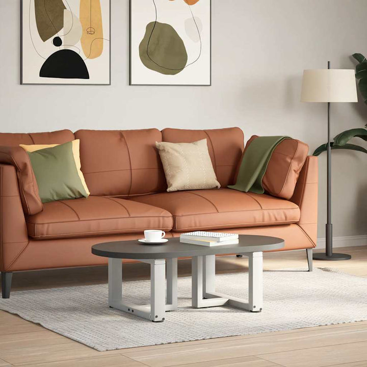 sofabordben T-formet 2 stk 50x25x(30-31) cm stål hvid
