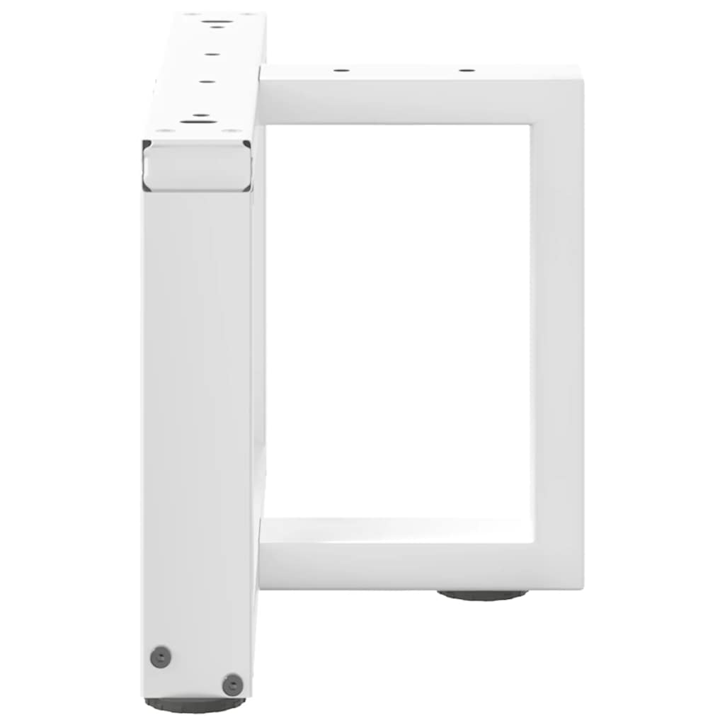 sofabordben T-formet 2 stk 50x25x(30-31) cm stål hvid