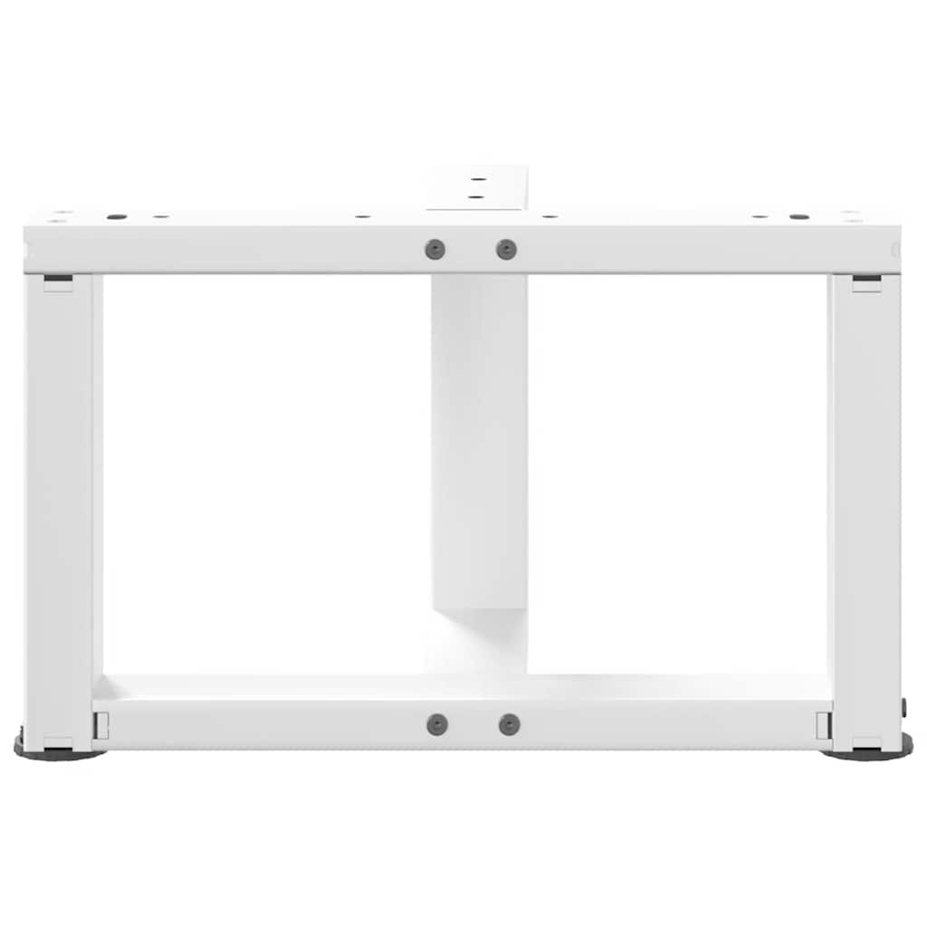 sofabordben T-formet 2 stk 50x25x(30-31) cm stål hvid