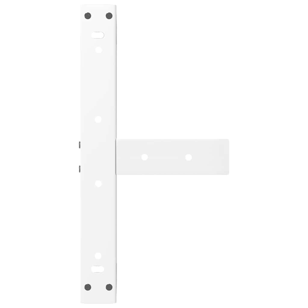sofabordben T-formet 2 stk 50x25x(30-31) cm stål hvid