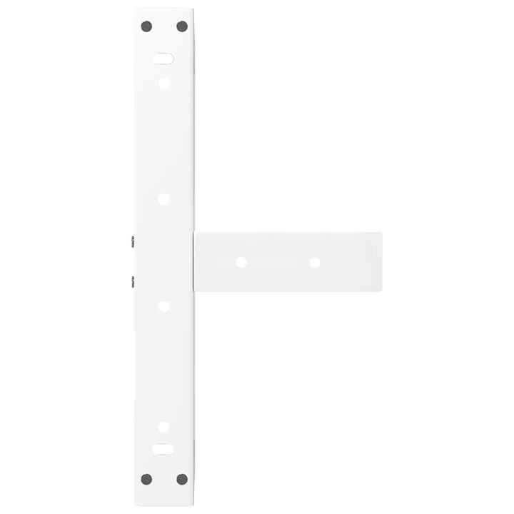 sofabordben T-formet 2 stk 50x25x(30-31) cm stål hvid