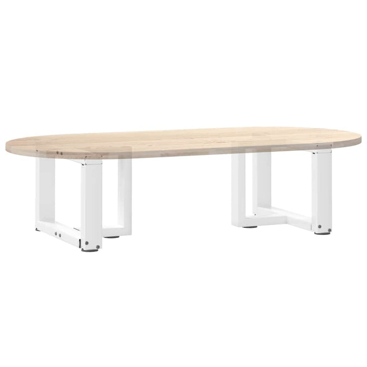 sofabordben T-formet 2 stk 50x25x(30-31) cm stål hvid