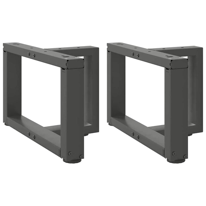 sofabordben T-formet 2 stk 50x25x(30-31) cm stål antracitgrå