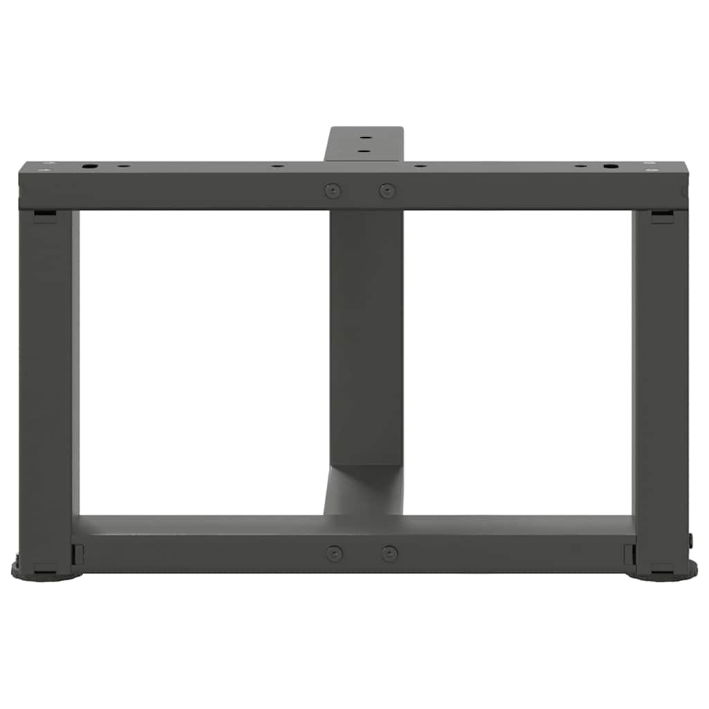 sofabordben T-formet 2 stk 50x25x(30-31) cm stål antracitgrå