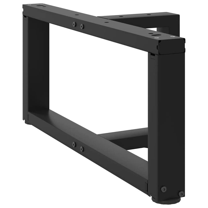 sofabordben T-formet 2 stk 60x25x(30-31) cm stål sort