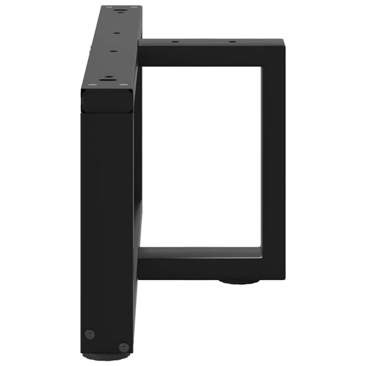 sofabordben T-formet 2 stk 60x25x(30-31) cm stål sort