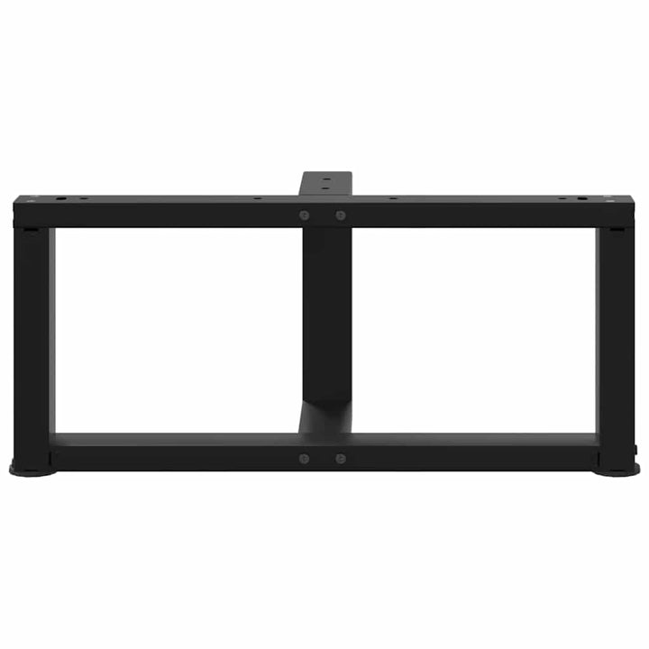 sofabordben T-formet 2 stk 60x25x(30-31) cm stål sort