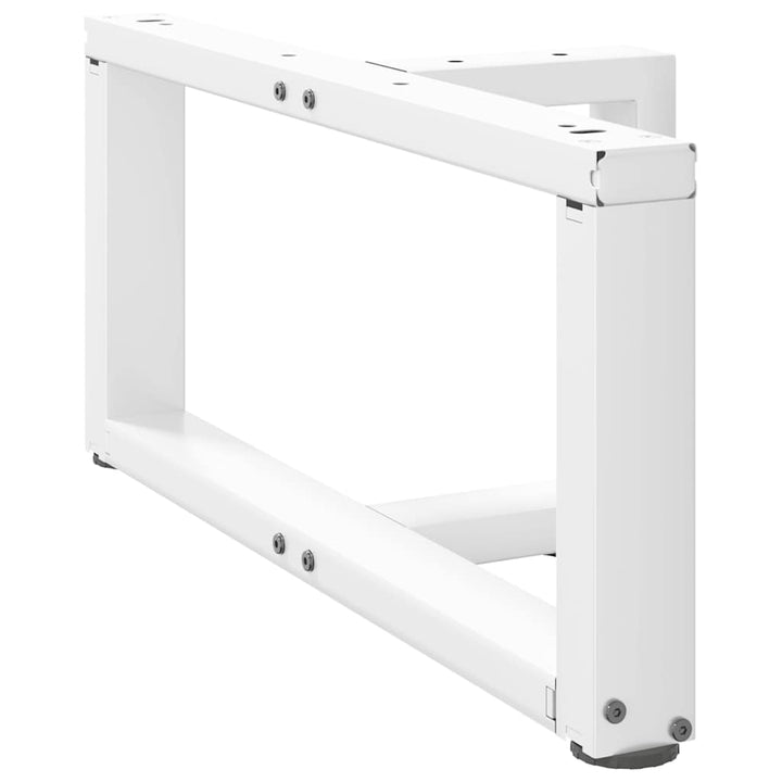 sofabordben T-formet 2 stk 60x25x(30-31) cm stål hvid