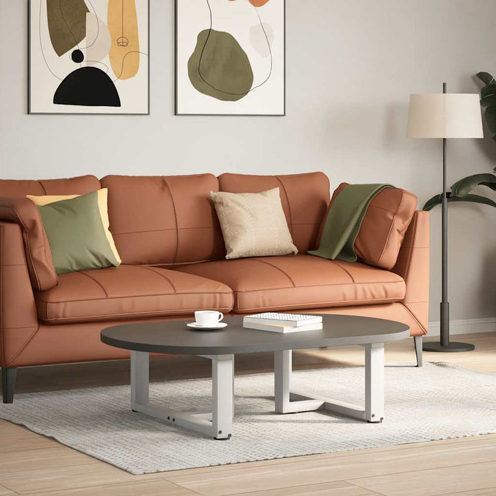 sofabordben T-formet 2 stk 60x25x(30-31) cm stål hvid