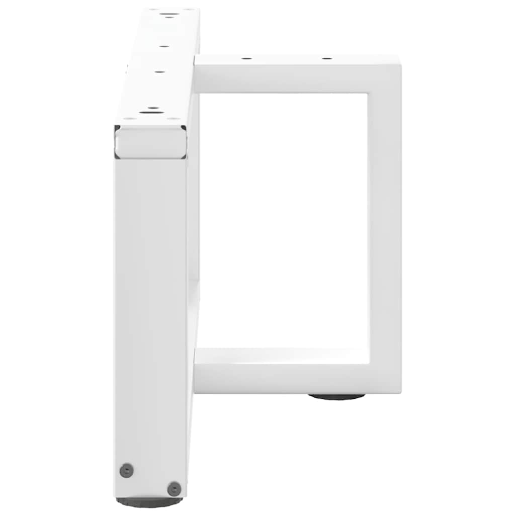 sofabordben T-formet 2 stk 60x25x(30-31) cm stål hvid