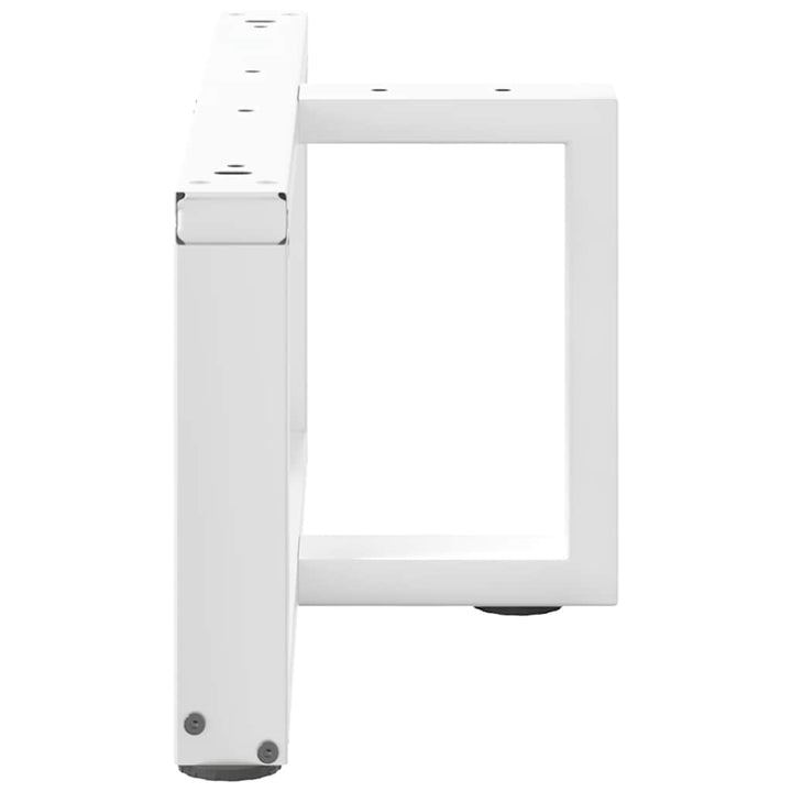sofabordben T-formet 2 stk 60x25x(30-31) cm stål hvid