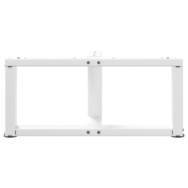 sofabordben T-formet 2 stk 60x25x(30-31) cm stål hvid