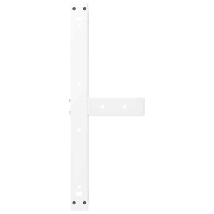 sofabordben T-formet 2 stk 60x25x(30-31) cm stål hvid