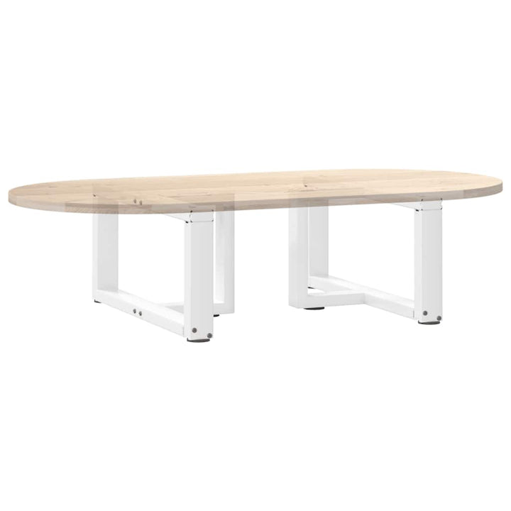 sofabordben T-formet 2 stk 60x25x(30-31) cm stål hvid