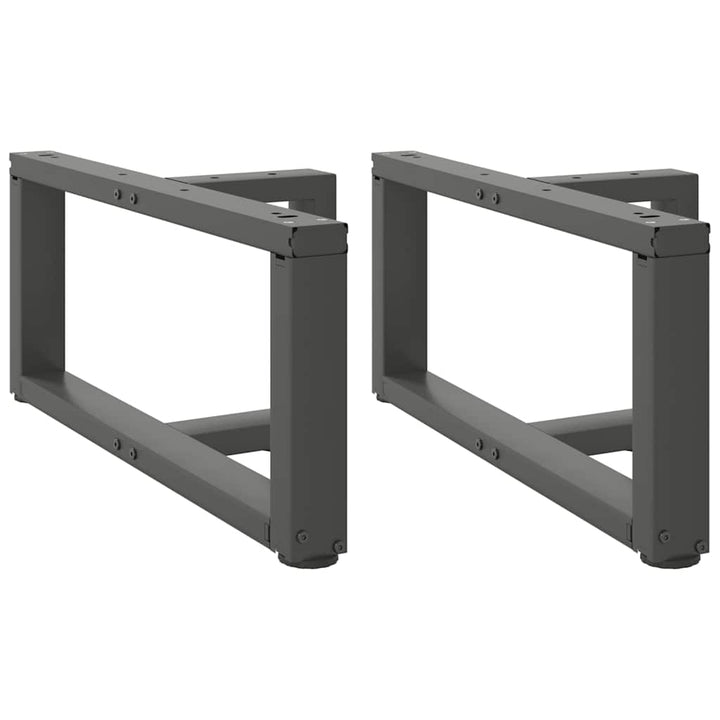 sofabordben T-formet 2 stk 60x25x(30-31) cm stål antracitgrå