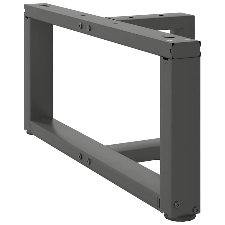 sofabordben T-formet 2 stk 60x25x(30-31) cm stål antracitgrå