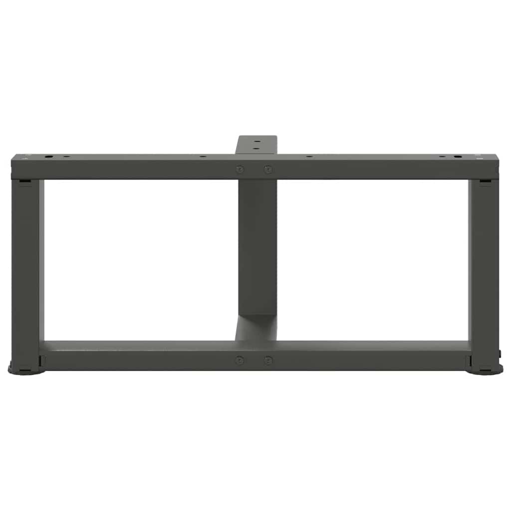 sofabordben T-formet 2 stk 60x25x(30-31) cm stål antracitgrå