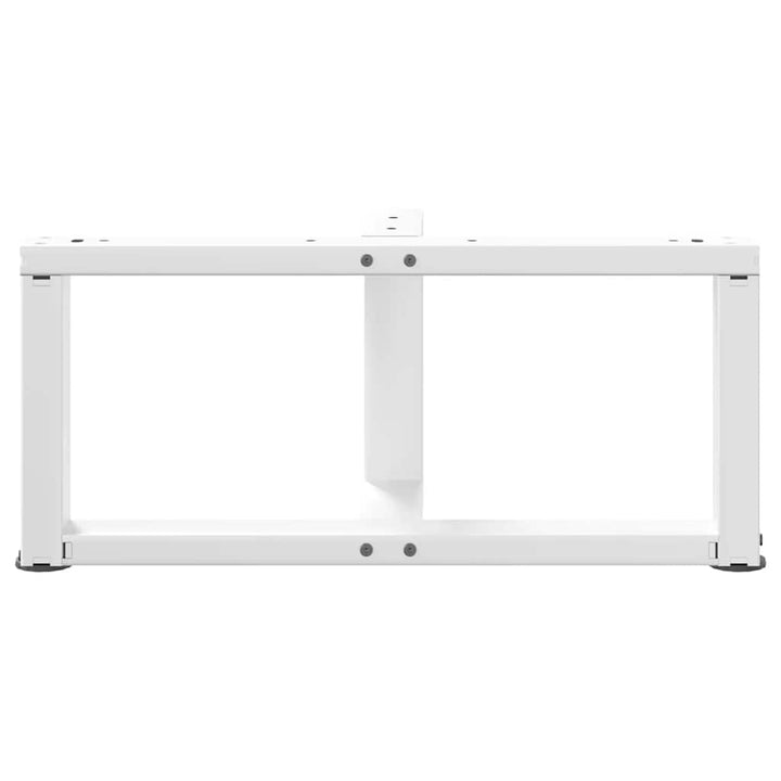 sofabordben T-formet 2 stk 70x25x(30-31) cm stål hvid