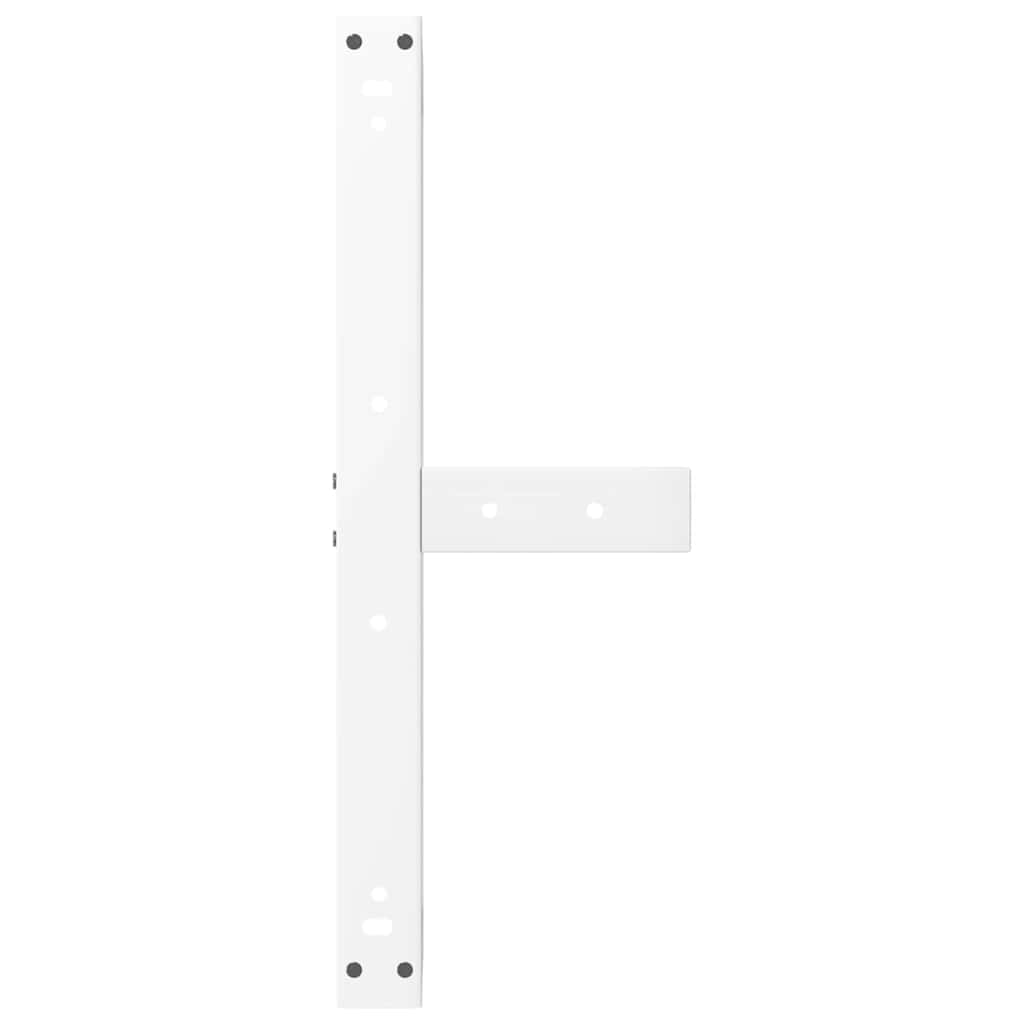 sofabordben T-formet 2 stk 70x25x(30-31) cm stål hvid